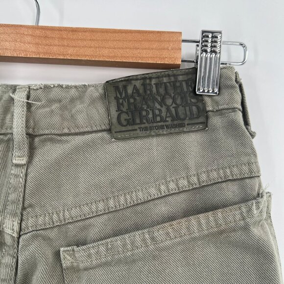 VTG Marithe‎ Francois Girbaud 3/4 High Waist Jeans Olive Green USA Mom - Picture 13 of 15